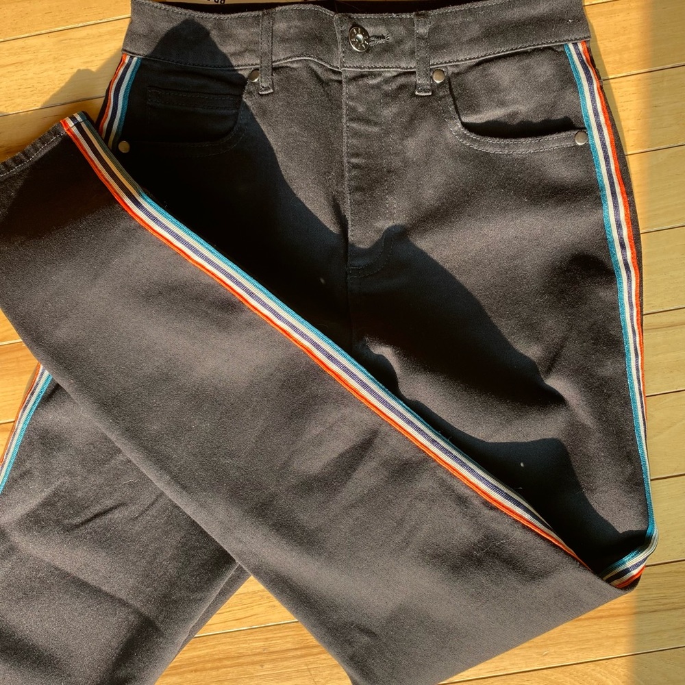 BB Dakota black jeans with stripe detail 4 avail